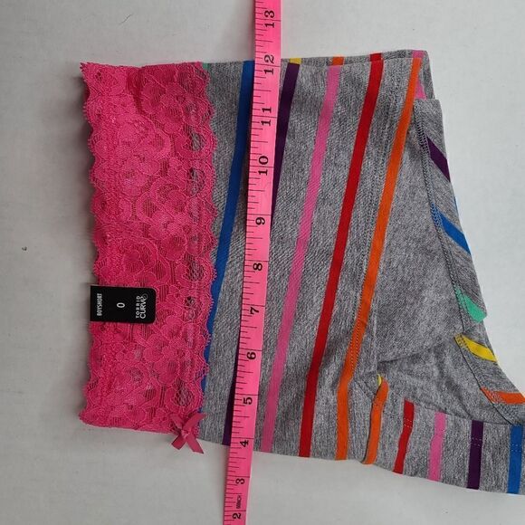 0X 12W Large Torrid Rainbow Boyshort Panty Pride Pink Lace Wide Band Summer Plus - Picture 7 of 8